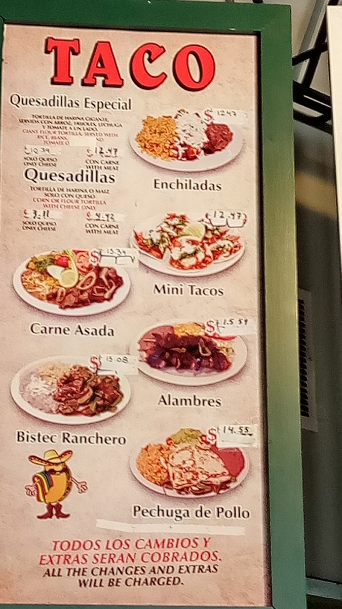 Taco Aranda Mexican Food Menu - Image 1