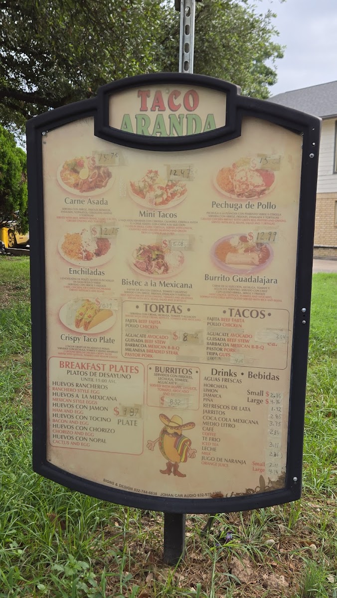 Taco Aranda Mexican Food Menu - Image 2