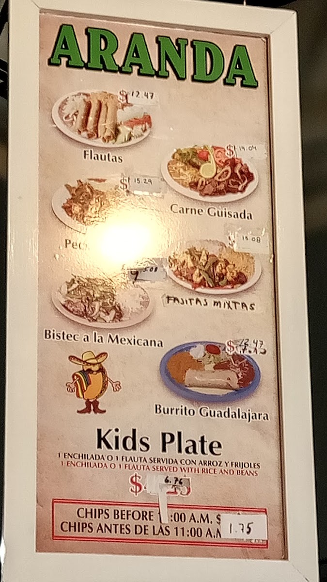 Taco Aranda Mexican Food Menu - Image 3
